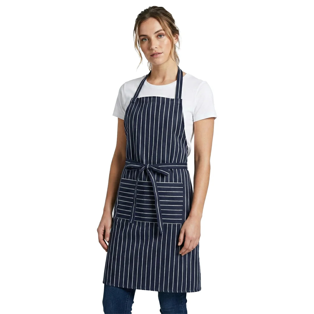 Black & White Striped Full Apron