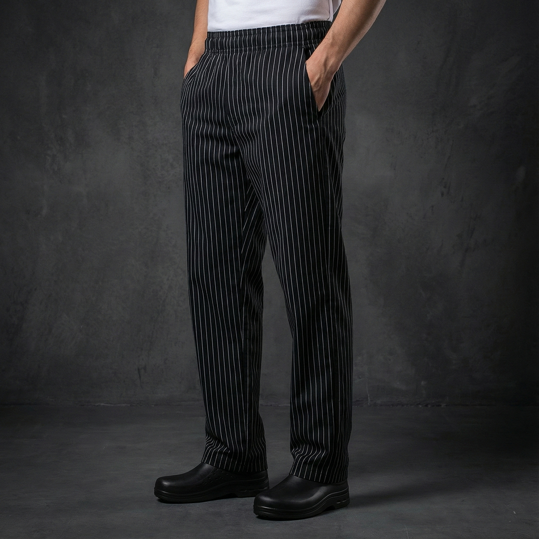 THIN STRIPE CHEF PANTS