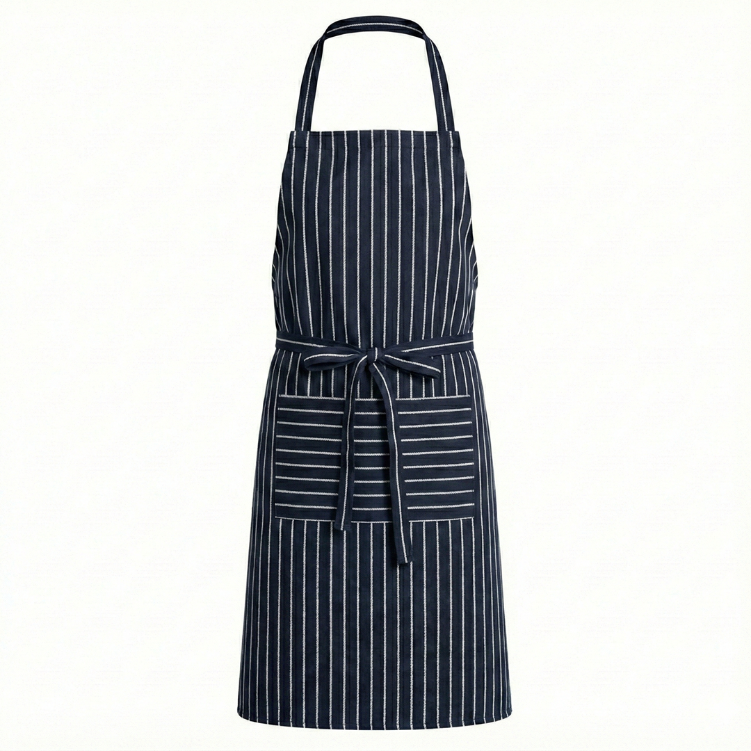 Black & White Striped Full Apron